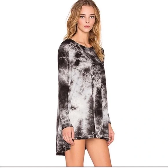 Show Me Your MuMu Mellow Tie Dye Swing Mini Dress Tunic Blouse Top - Picture 2 of 6